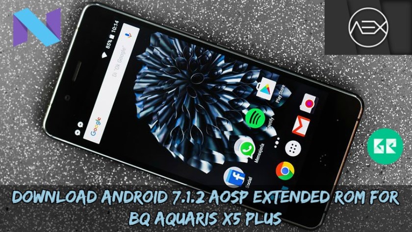 Download Android 7.1.2 AOSP Extended ROM For BQ Aquaris X5 Plus
