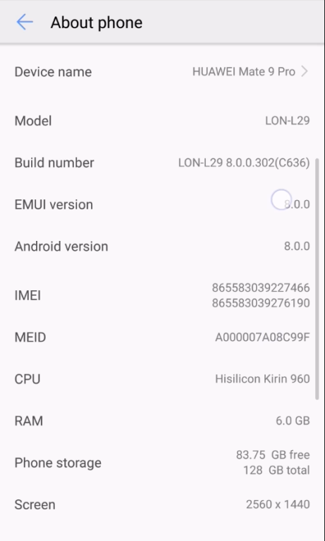 Android O Mate 9 Pro - Download OREO Huawei Mate 9 EMUI 8.0 Update [8.0.0.321]